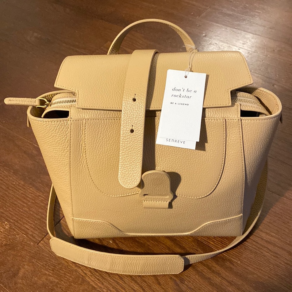 Senreve Midi Maestra Butterscotch Dolce Leather Gold Hardware